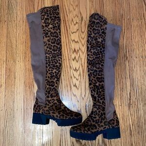 Leopard boots size 7.5
